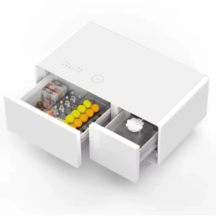 Smart Table Medium Size with Speakers (New version) – Full White - Image 2