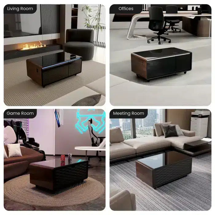 Smart Table Medium Size with Speakers (New version) – Wooden - Image 4